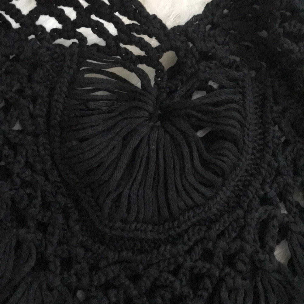 LAST ONE NEW Tassel Crochet Cover Up - Picture 5 of 7